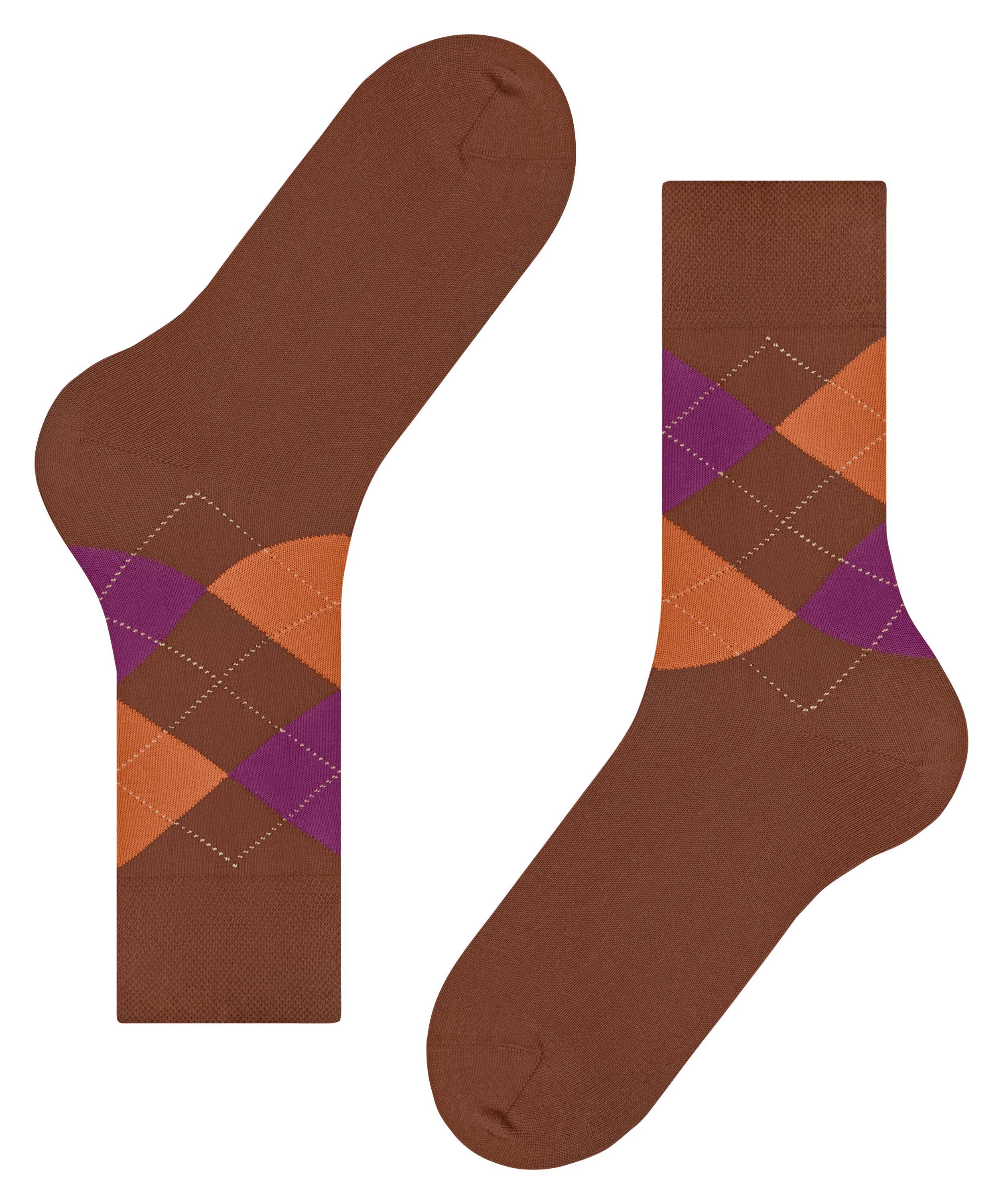 Socken (5136) Sensitive Argyle FALKE (1-Paar) sienna