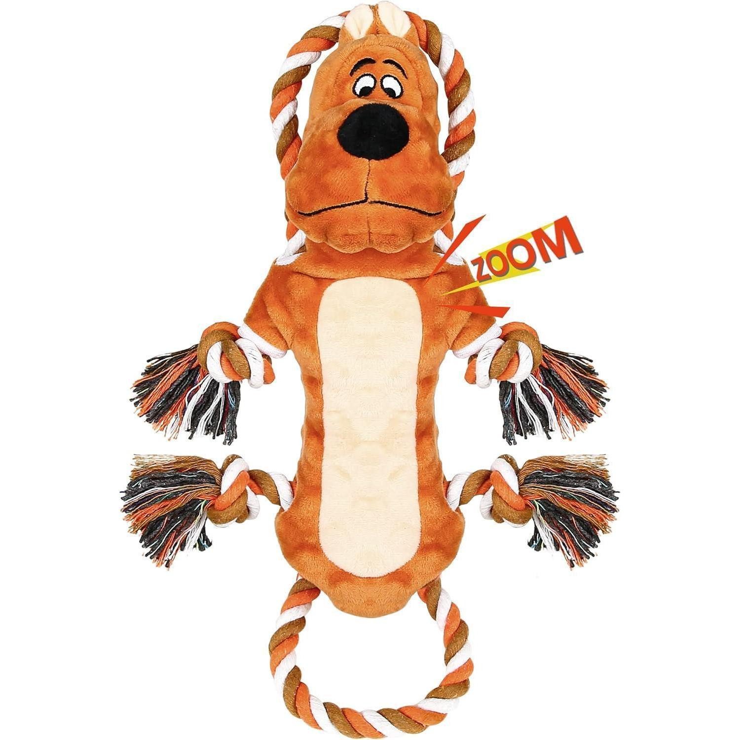 LuxusKollektion Tiertau Hundespielzeug Kauspielzeug aggressive Kauer große Rassen Orange Dog, Textil, (1-tlg)