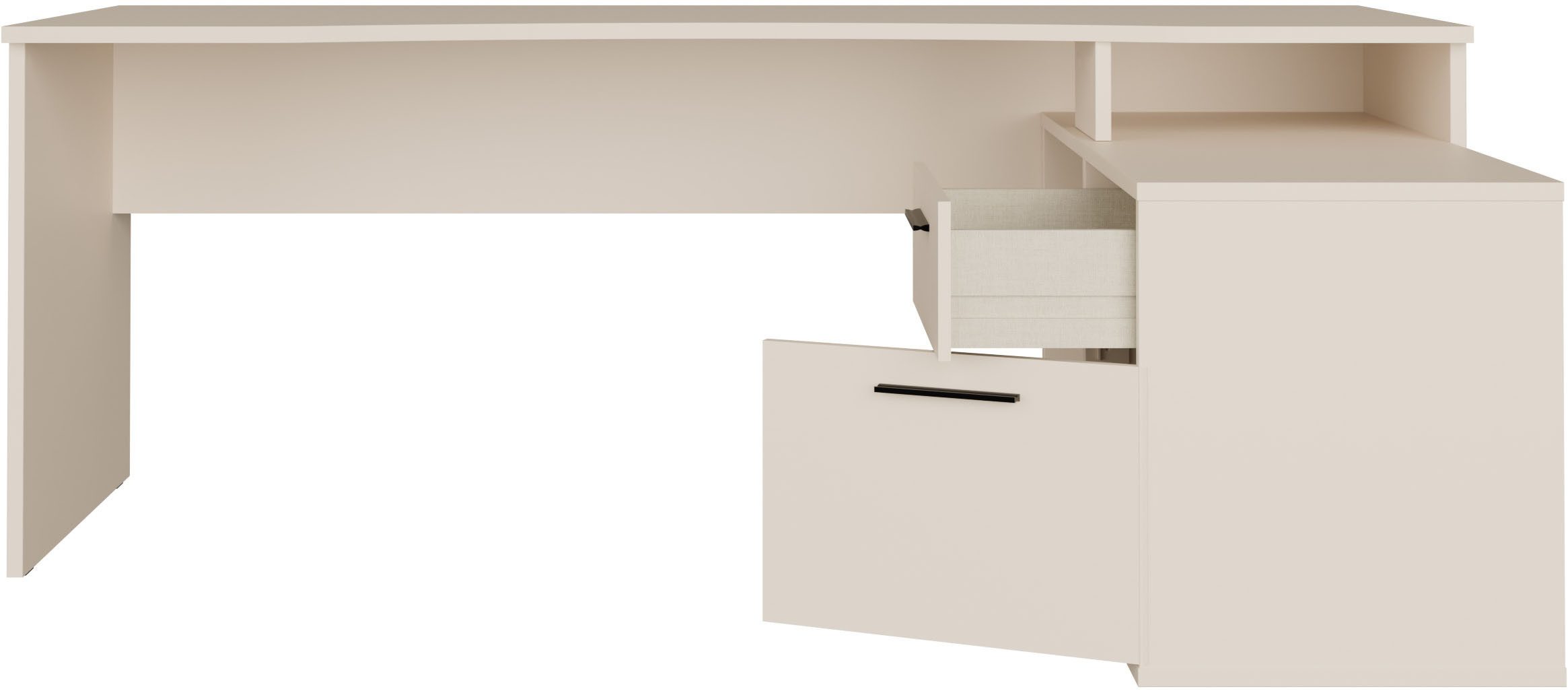 FORTE Schreibtisch Eckschreibtisch Tezaur, mit viel Stauraum, B/H/T 200/75,7/121,8 cm – Bild 5 von 5