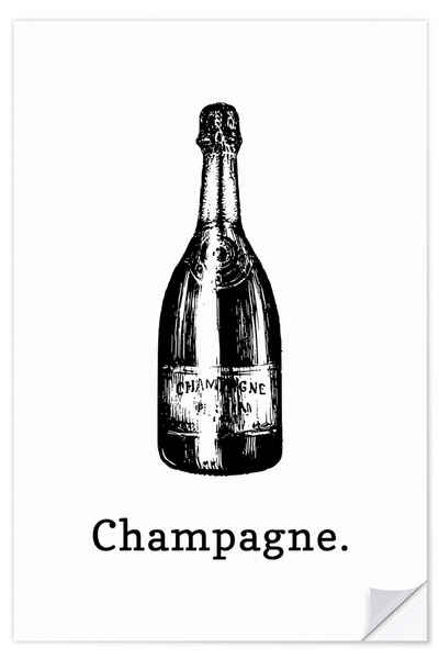 Posterlounge Wandfolie Editors Choice, Champagne., Bar Illustration