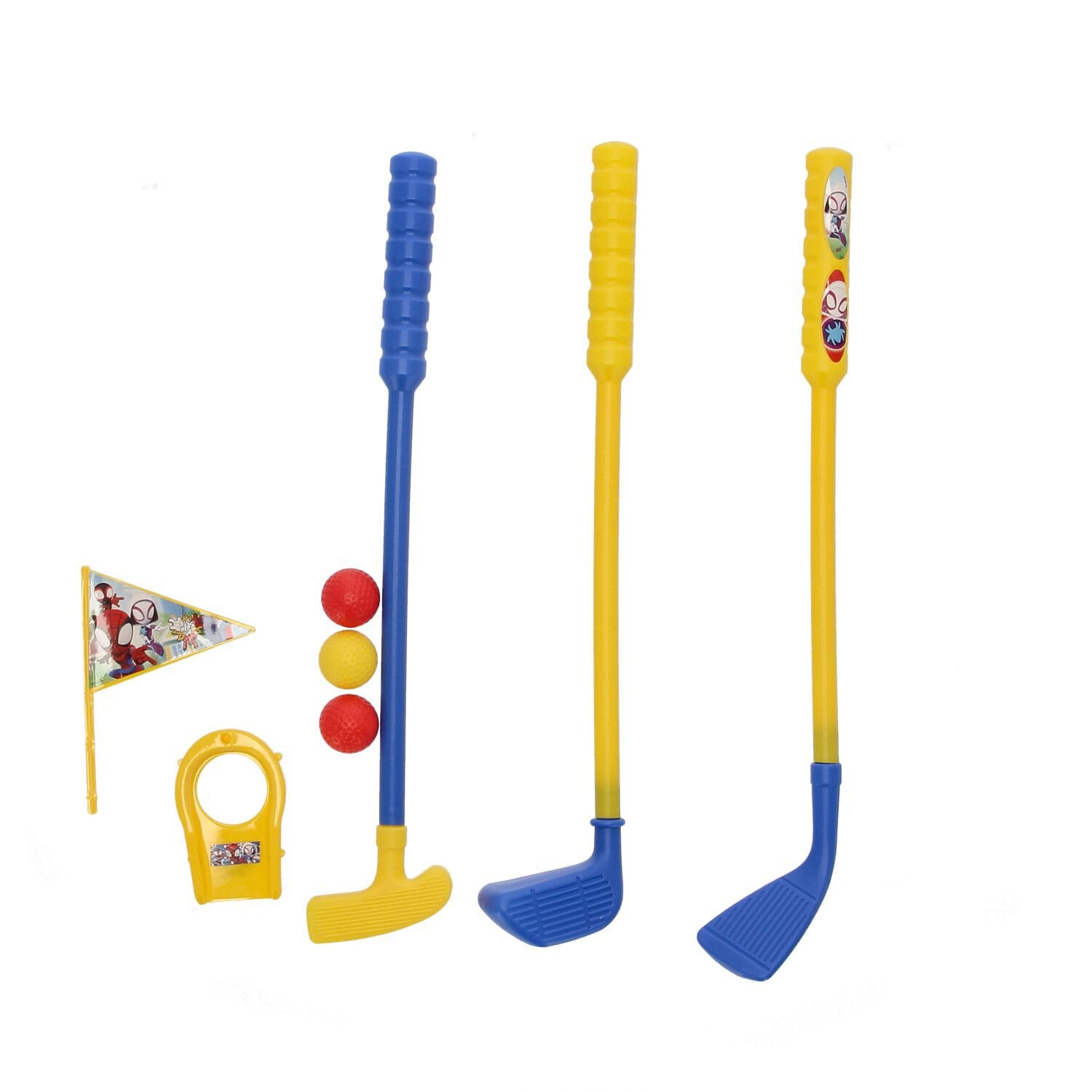 Spiderman Minigolf-Set Golf-Set für Kinder Mit Schlägern, Bällen & Golfloch
