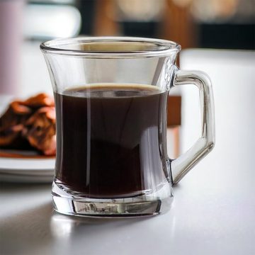 TYA Gruppe Gläser-Set Kaffeegläser Teegläser mit Henkel BLEI FREI Latte Macchiato Gläser, Glas