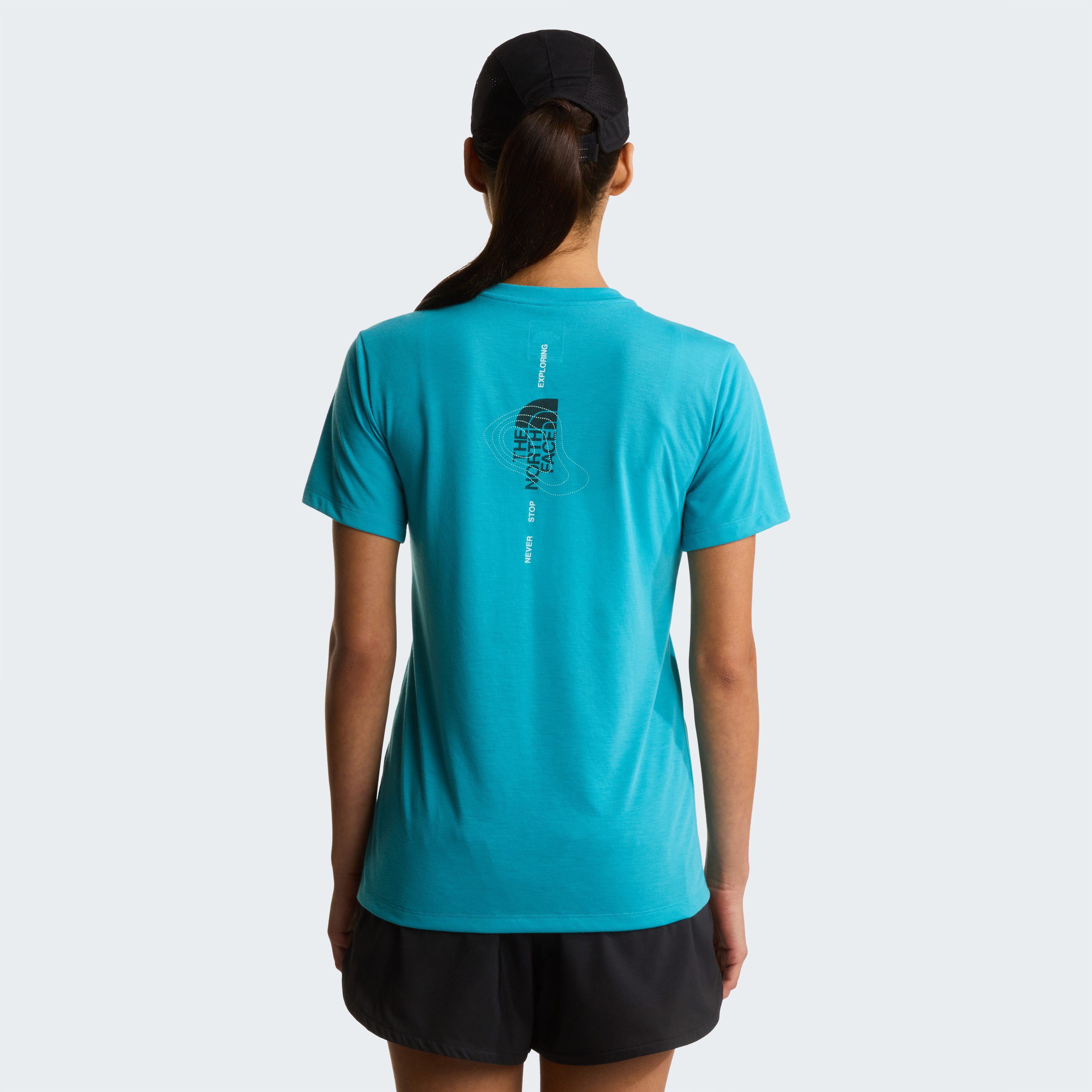 The North Face T-Shirt W BITMAP LOGO SHORT SLEEVES TEE-GRAPHIC sportlicher Stil, Kurzarm, für Sportmode und Outdoormode
