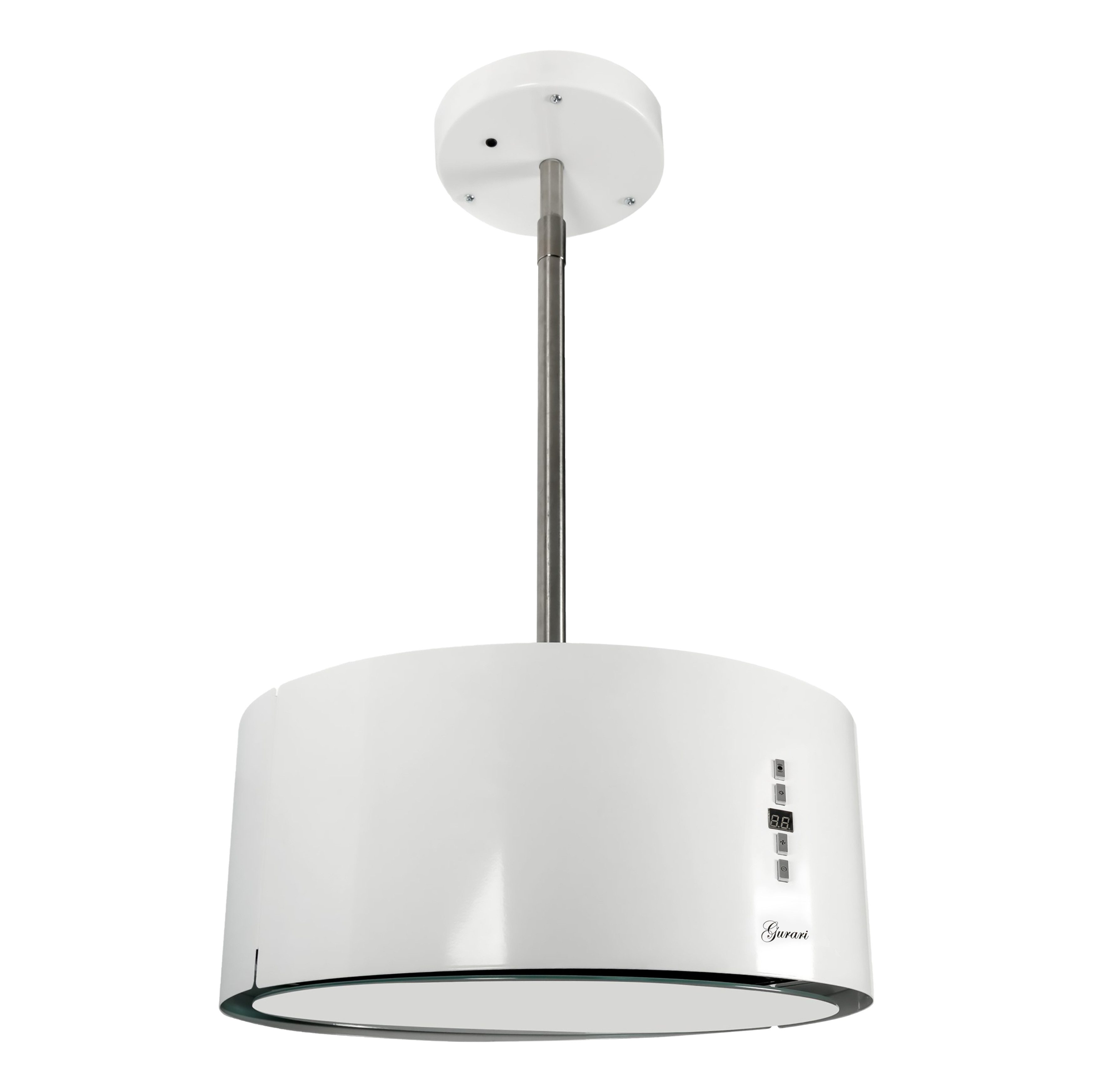 GURARI Inselhaube GURARI GCH I 237 5 WH N, Umluft Lampen Inselhaube,Dunstabzugshaube 50cm, 860m³/h