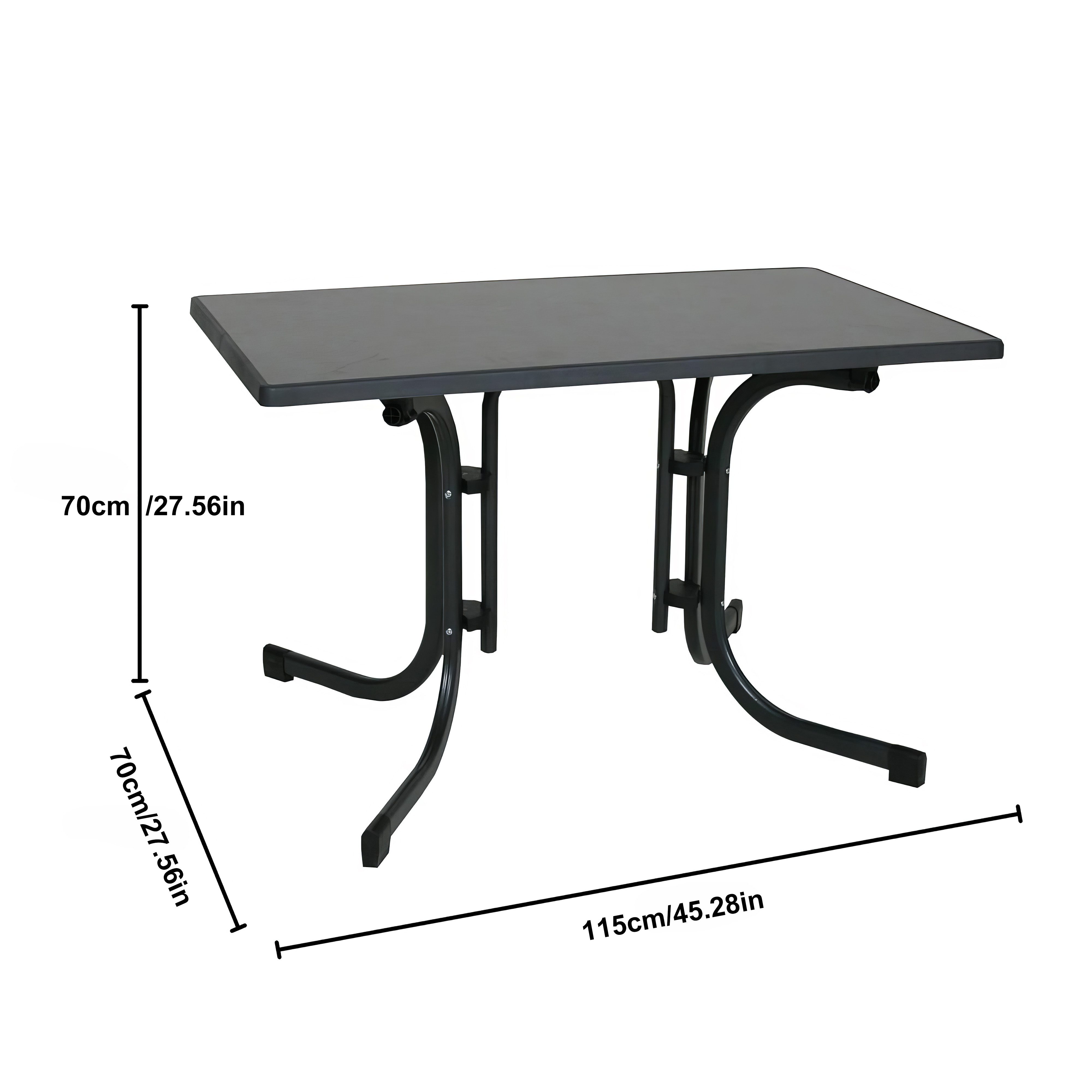 Ribelli Gartentisch, Ribelli® Klapptisch anthrazit/Schiefer 115x70x70cm günstig online kaufen