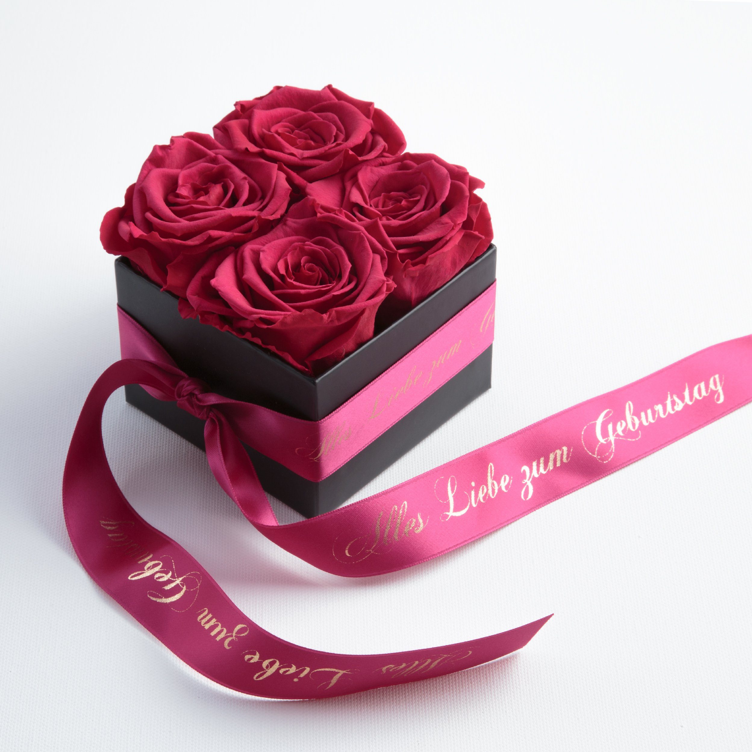 ROSEMARIE SCHULZ Heidelberg Dekoobjekt Rosenbox echte Rosen Alles Liebe zum Geburtstag Geschenk für Frauen (1 St), Echte konservierte Rosen, Made in Germany
