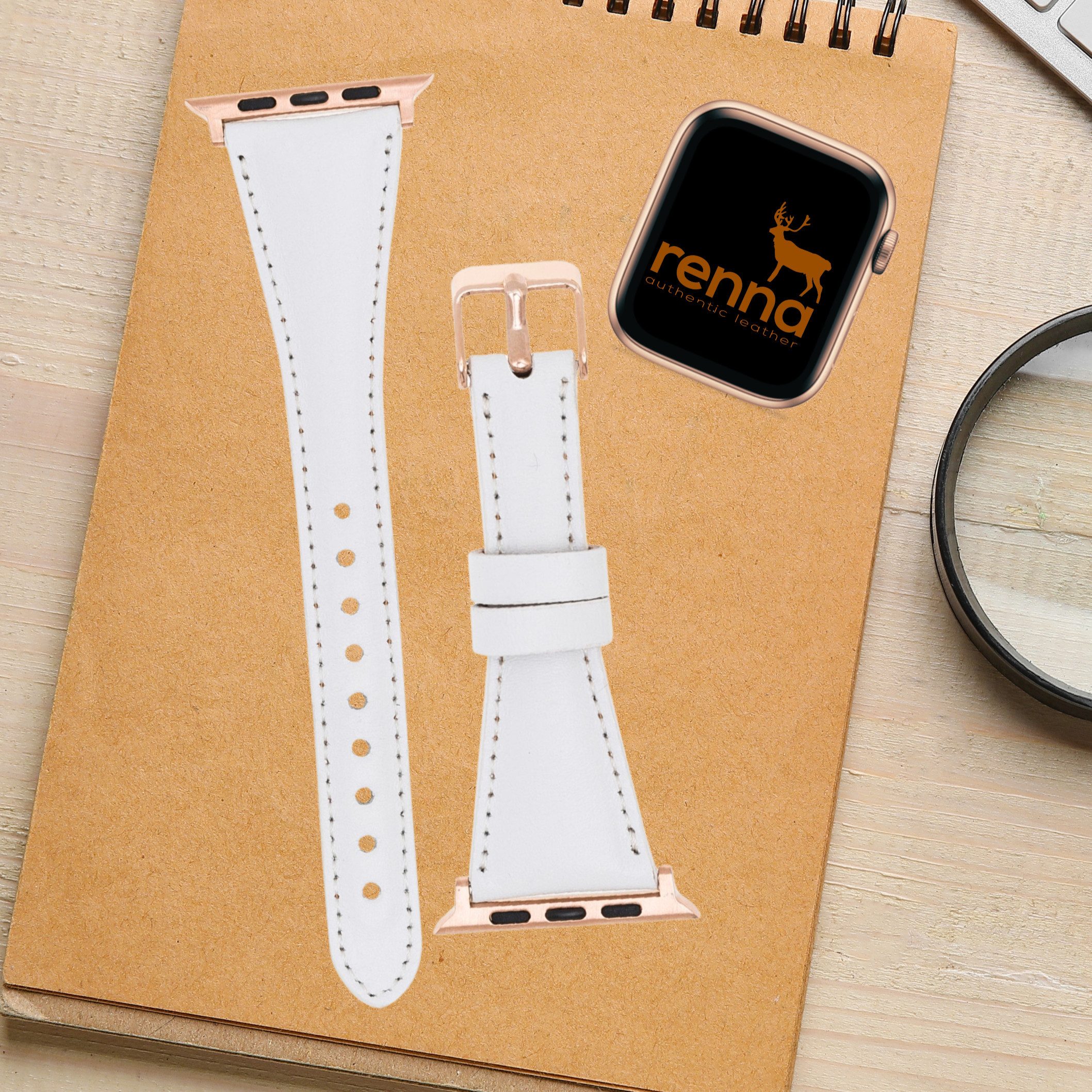 Uhrenarmband Apple Watch Band für Series 9/8/ULTRA/7/6/Se/6-1 Leder Uhrenarmband