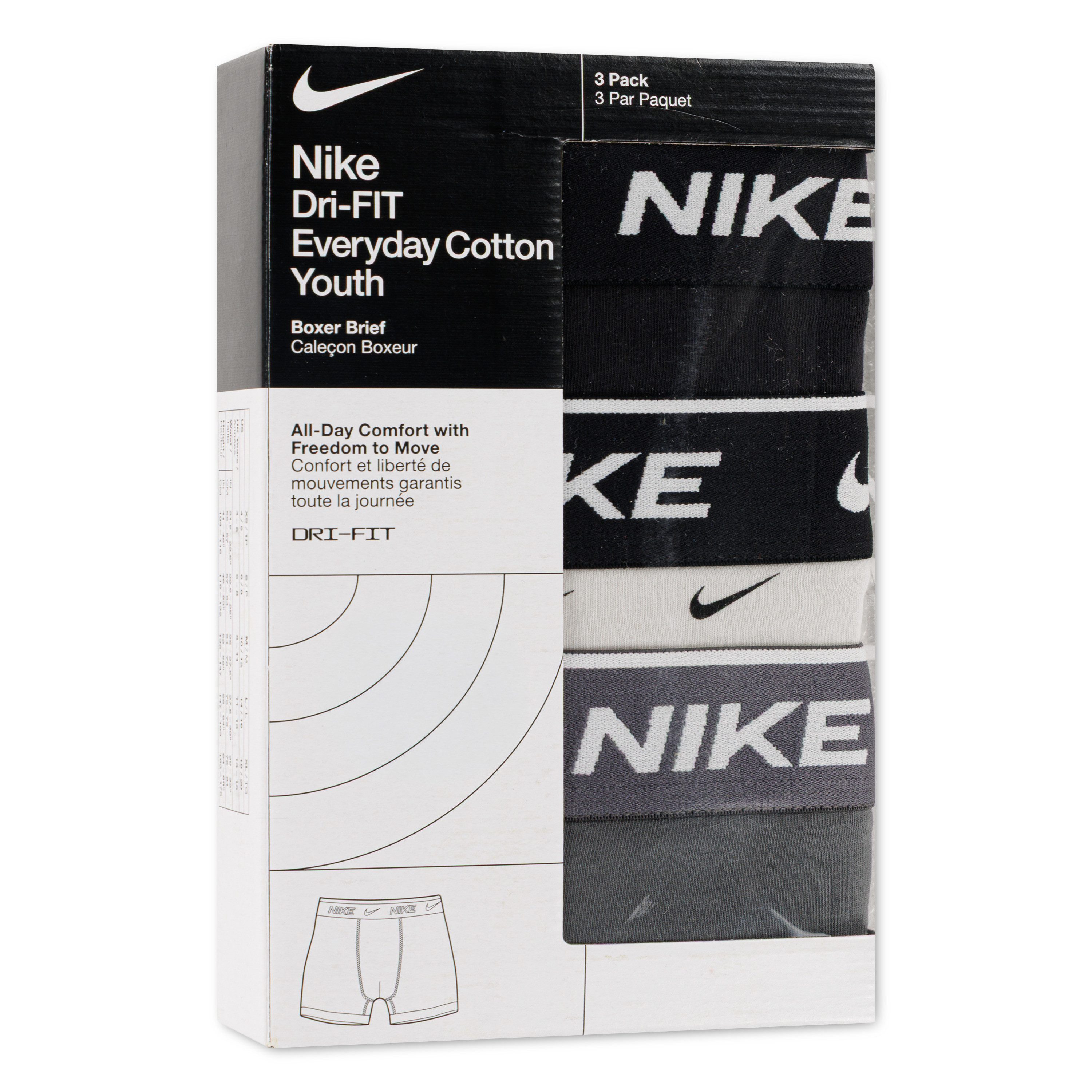 Nike Sportswear Boxershorts NHB PRINT E DAY CT STRCH 3P (3-St) Dreierpack, aus Baumwollmischung mit Elasthan-Anteil, Jersey-Material