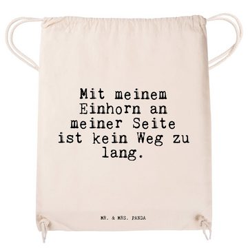 Mr. & Mrs. Panda Sporttasche Mit meinem Einhorn an... - Transparent - Geschenk, Spruch Freundin, S (1-tlg)