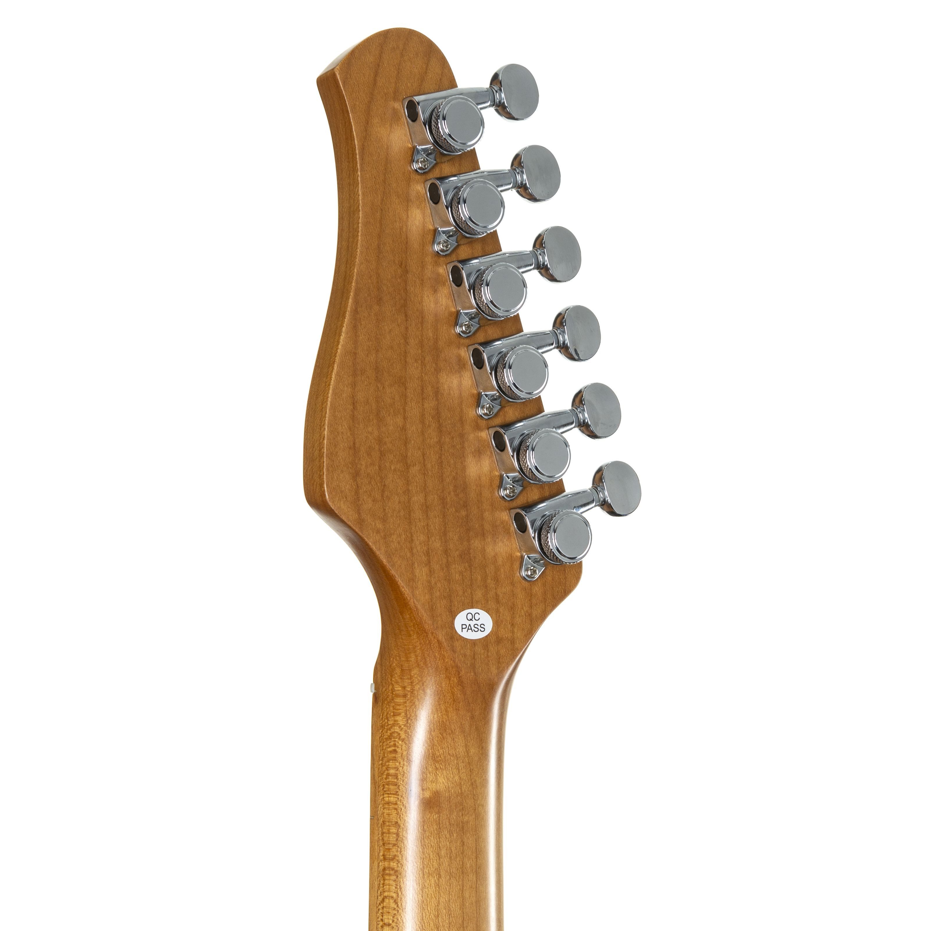 FAME E-Gitarre, E-Gitarren, ST-Modelle, Custom ST MN Worn Milk over Sunburst - E-Gitarre