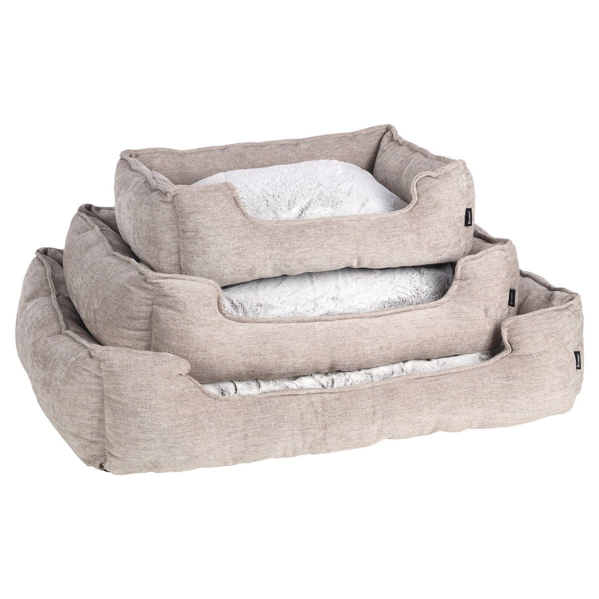 Flamingo Tierbett Hundekorb Maylo rechteckig beige