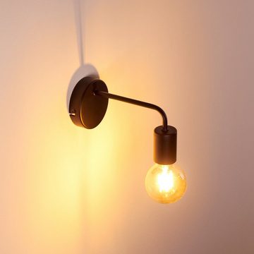 hofstein Wandleuchte Wand Leuchten Flur Dielen Strahler Schwarz Wohn Schlaf Zimmer Lampen