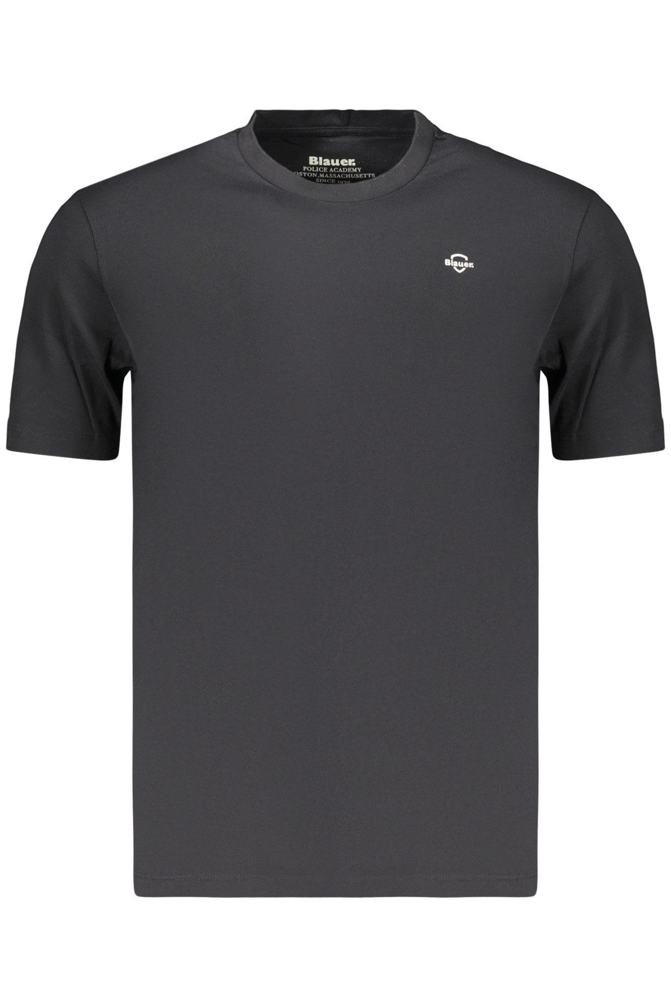 Blauer T-Shirt Schwarzes Herren T-Shirt, Slim Fit, Rundhals