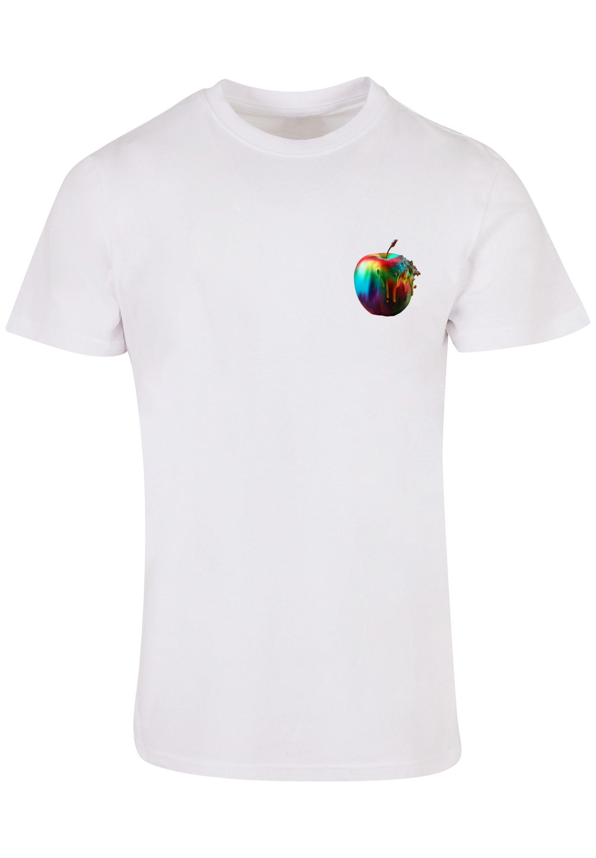 Colorfood Print T-Shirt weiß Collection Apple - Rainbow F4NT4STIC