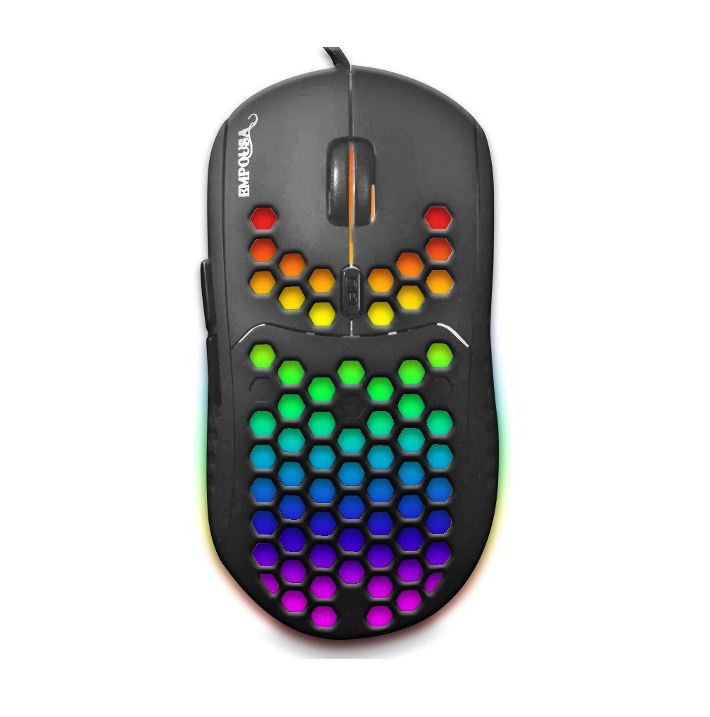 INCA EMPOUSA RGB-Makro-Tasten Professional 6400 DPI 8 Tasten Gaming Maus  Gaming-Maus