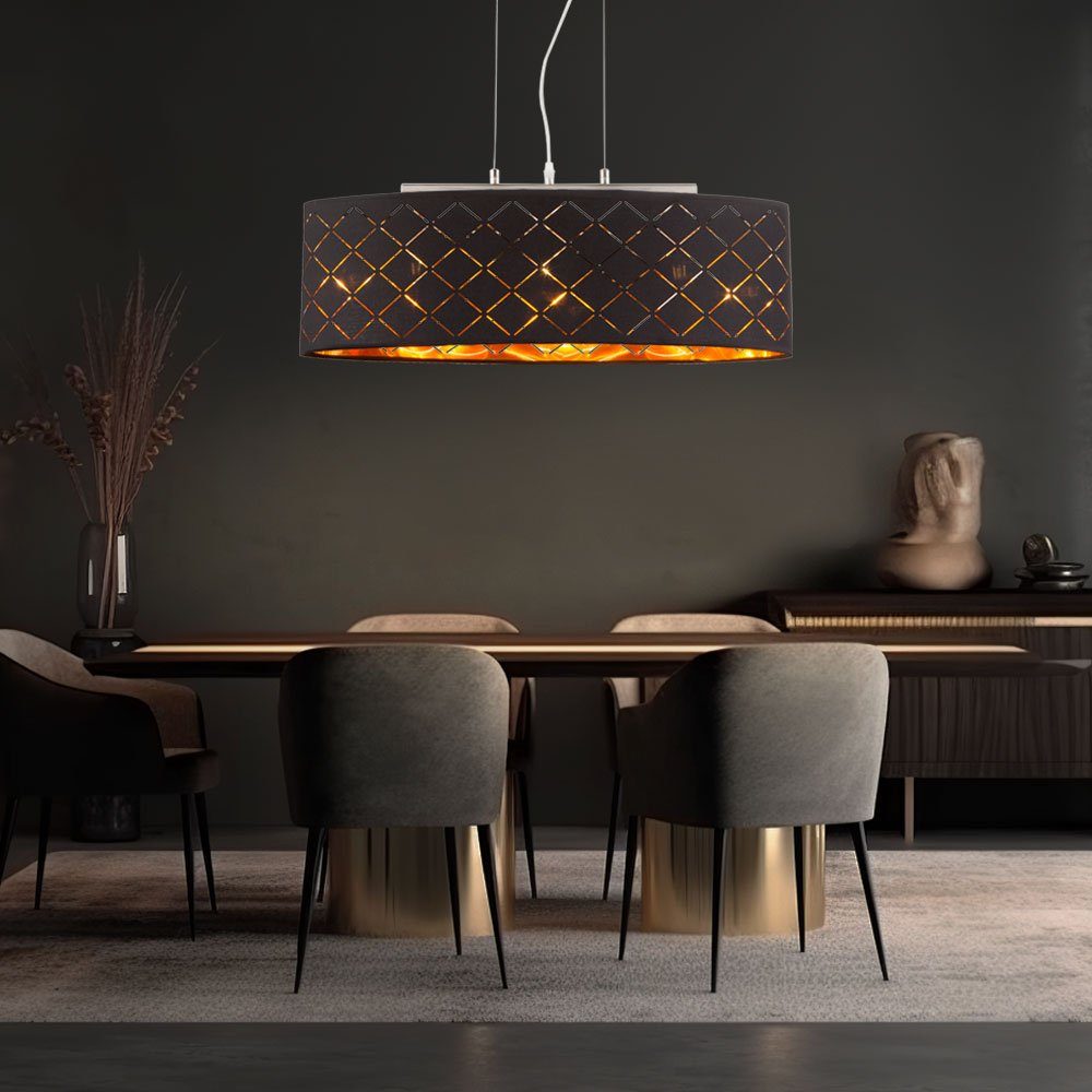Wohnzimmerlampe in Schwarz-Gold