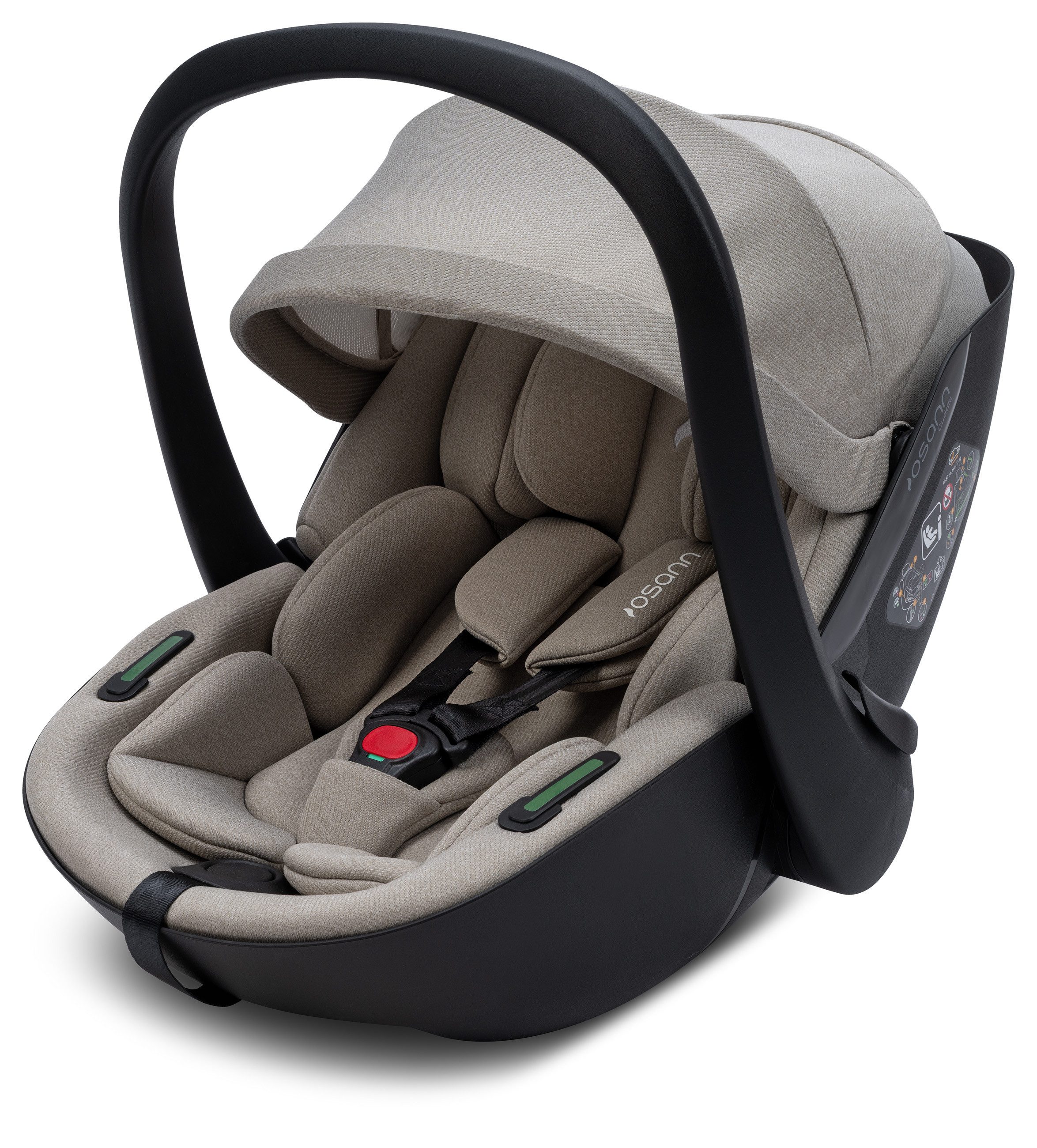 Osann Babyschale Cuddle, ab: Geburt, ab: 40 cm, bis: 87 cm, Montage mit 3-Punkt-Gurt, i-Size Norm
