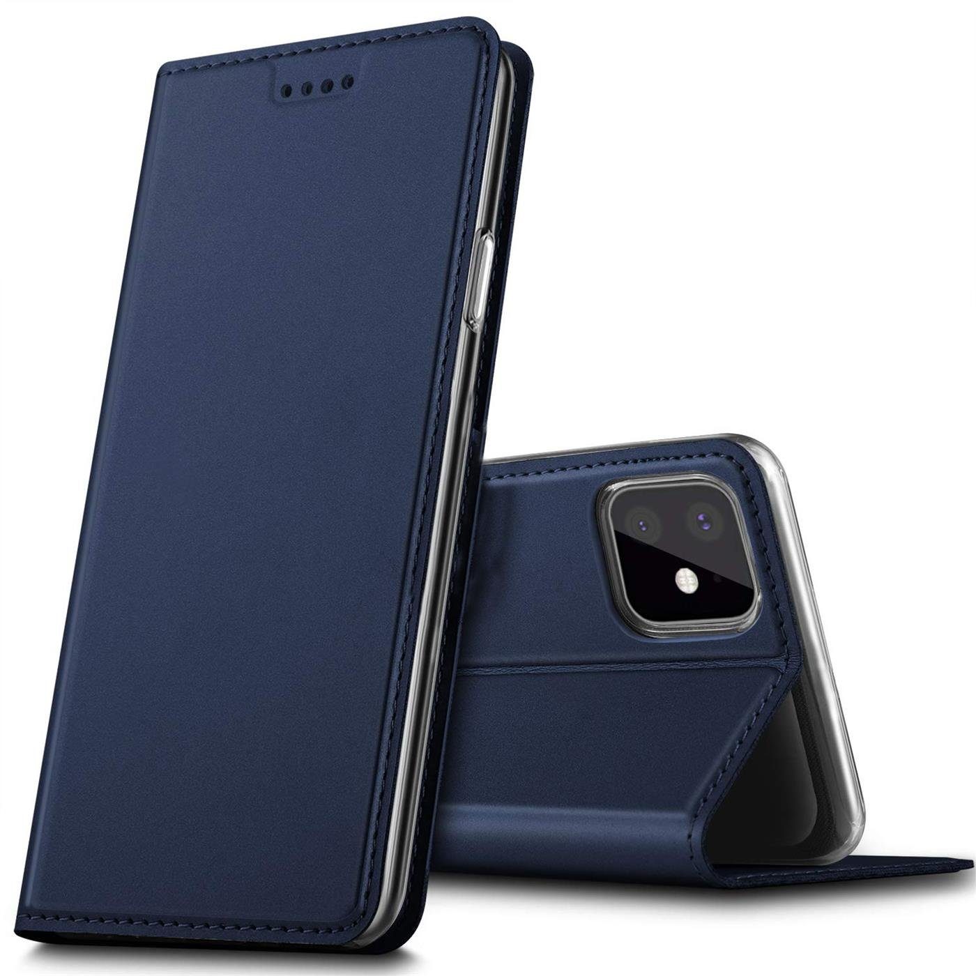 CoolGadget Handyhülle Klapptasche Wallet Kartenfach für Apple iPhone 11 6,1 Zoll, Ultra Slim Flip Case Hülle Klapphülle Cover Schutzhülle