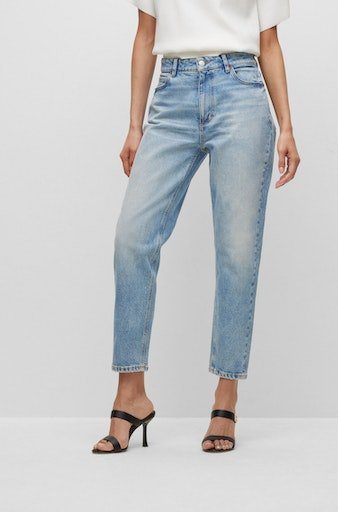 BOSS ORANGE Regular-fit-Jeans Ruth Lieblingsshirt High Hoher Stretch Bund, deinem zu Premium aus Qualität, Rise Passend bequemen Denim