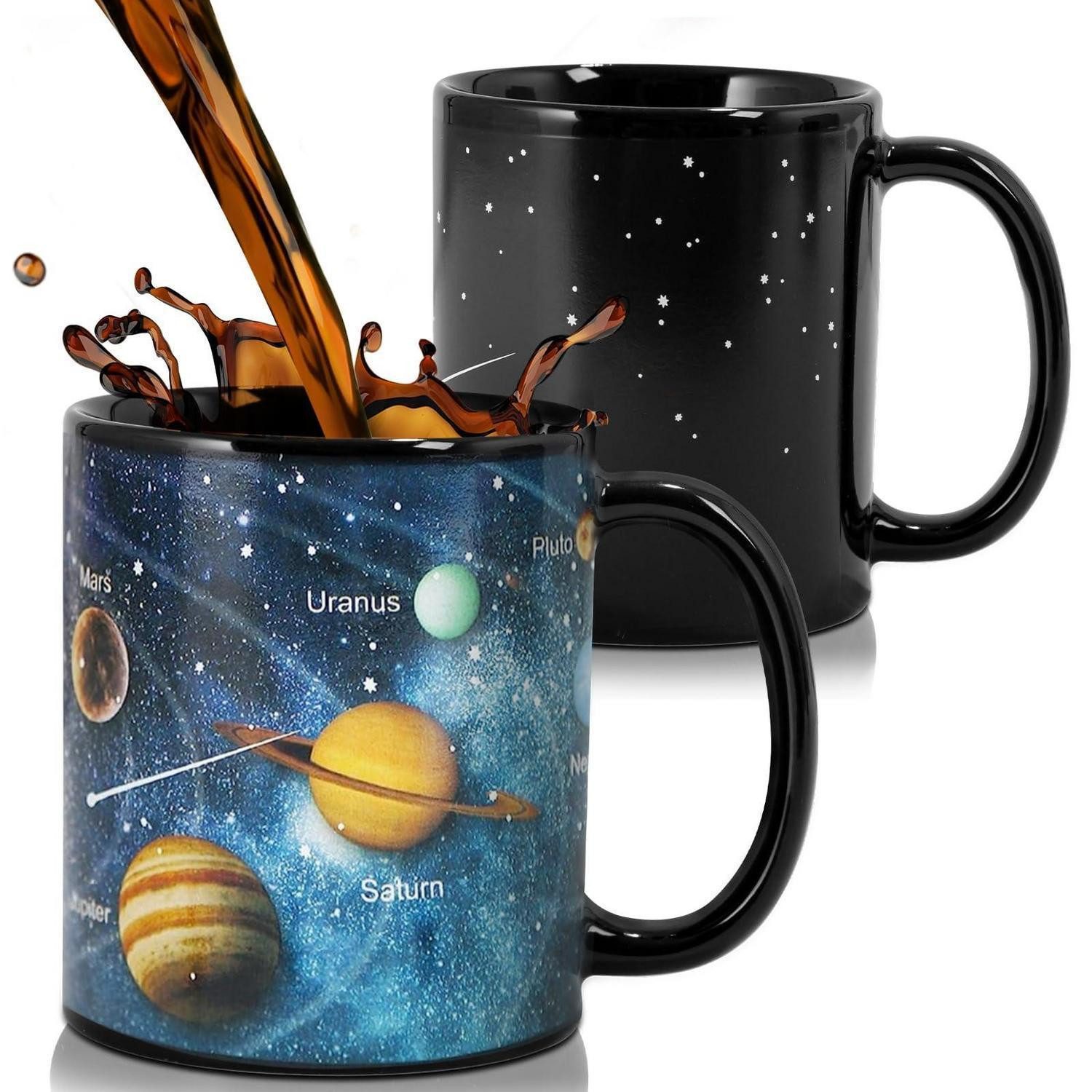 LuxusKollektion Tasse Keramiktasse Sonnensystem Farbwechsel 12oz, Keramik