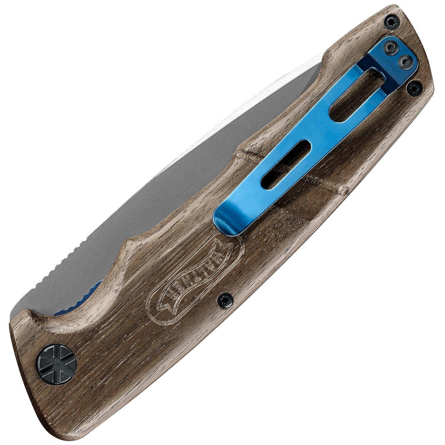 Taschenmesser Walther Blue Messer 7 Wood BWK Knife
