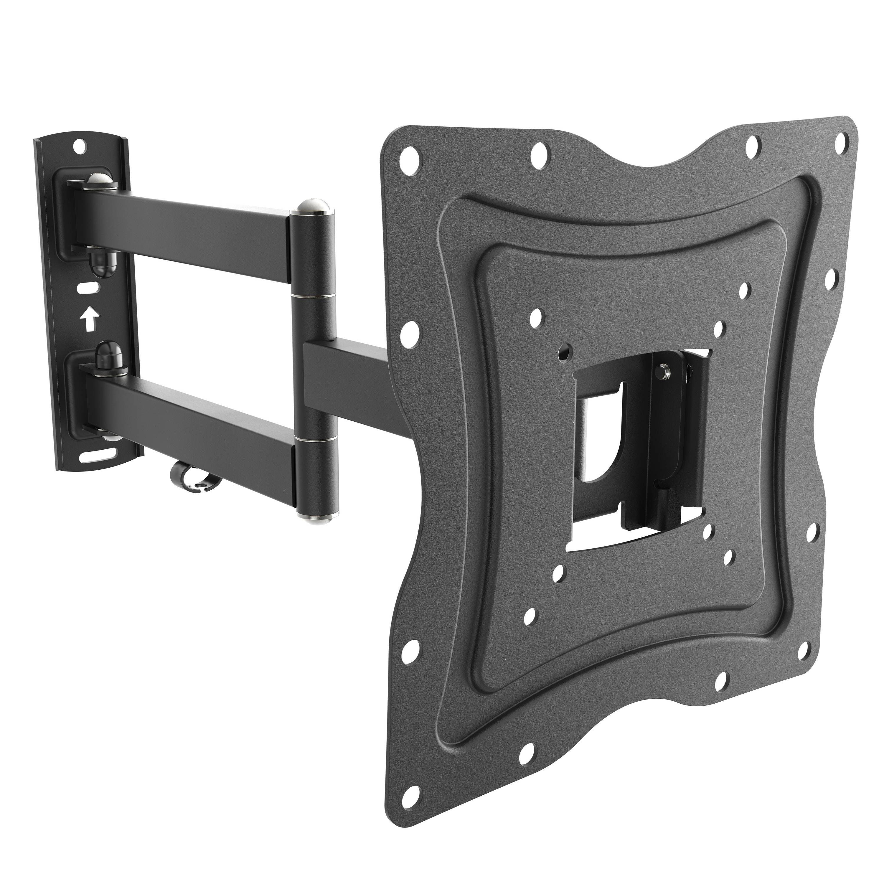 RICOO TV-Wandhalterung TV Monitor Wandhalterung 29"-50" bis 30 Kg artikulierend S2222, (bis 50 Zoll, VESA 75x75 und 200x200, 1-tlg., 30 Kg Aufnahme, 29" bis 50" (74-127 cm) Bildschirm Diagonale, +15° /-5° neigbar, bis 180°schwenkbar, ausziehbar Wand Halterung)