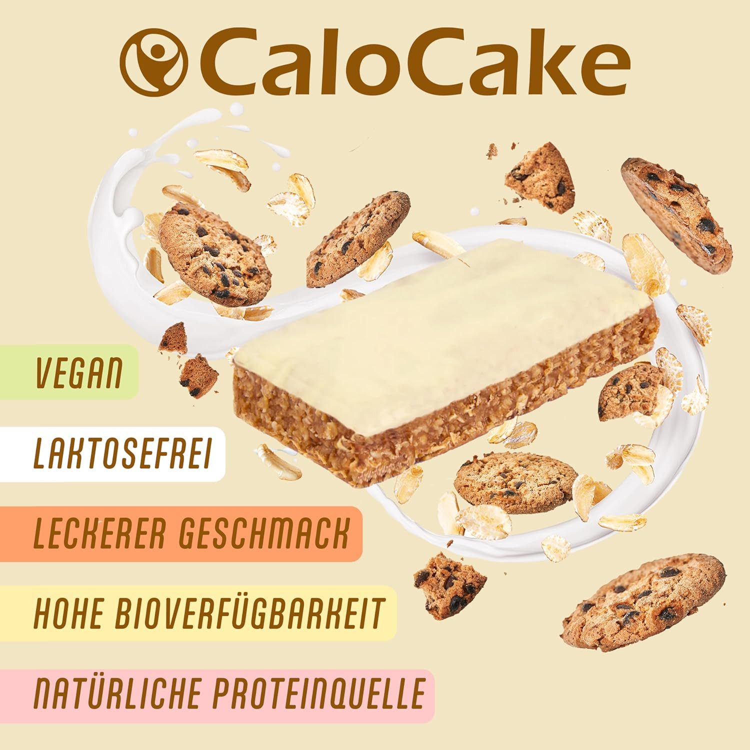 CaloVital Zunehmen durch Energieriegel 592 Kalorien Gewichtszunahme 8/24 Stück Riegel, 1000 g