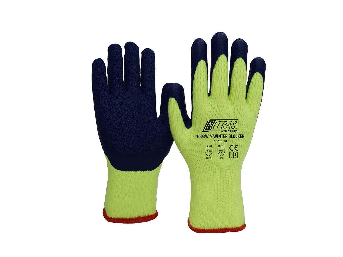 Nitras Winter-Arbeitshandschuhe Winter Blocker (Packung, 12-St) Gr. 10