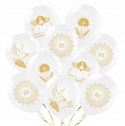 Festivalartikel Luftballon Kommunionsballons 10 Stück Perfekte Dekoration für die Erstkommunion
