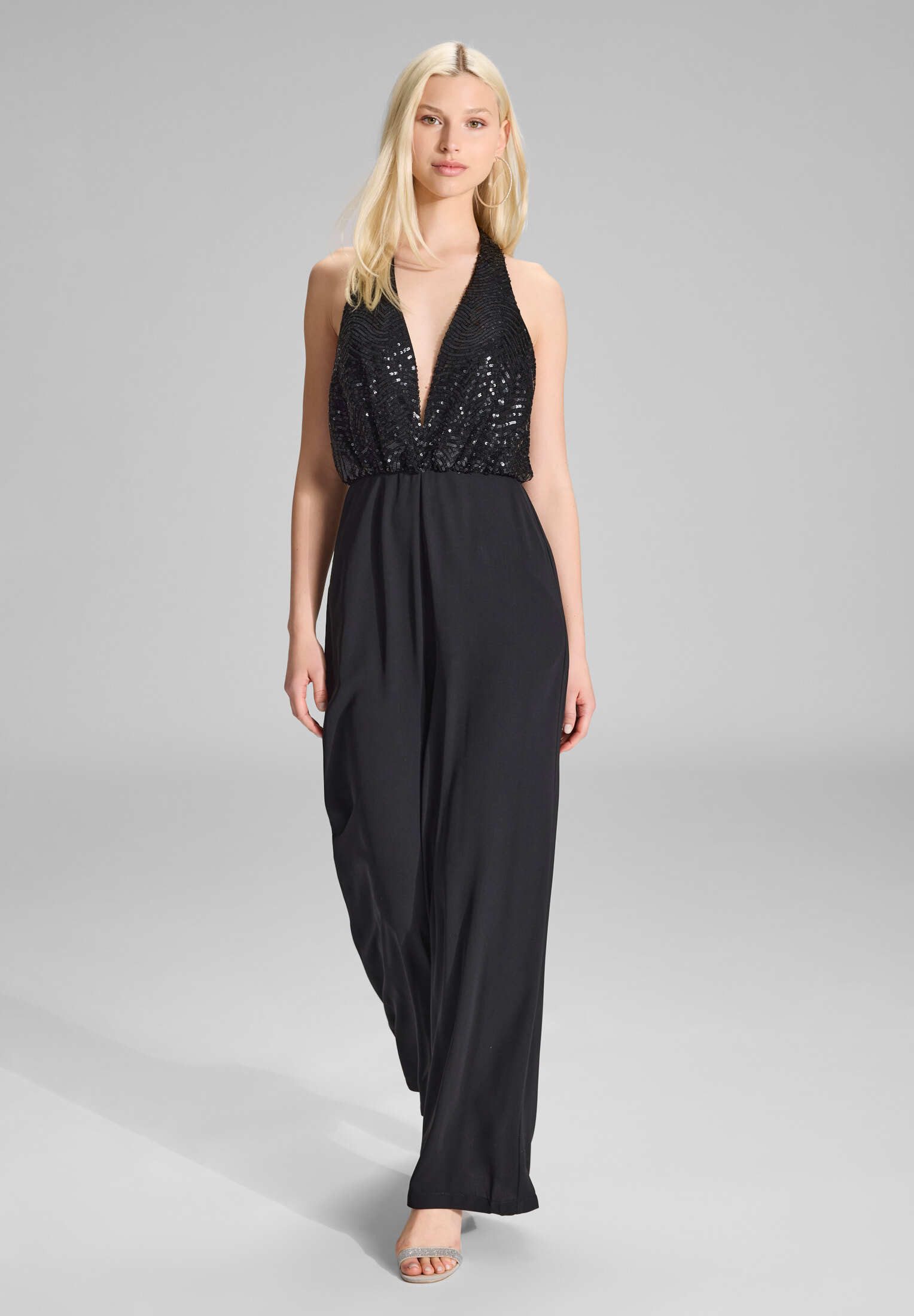 Hey Kyla Jumpsuit - Jumpsuit mit besticktem Top aus Paillette Oberteil in lockerer Passform