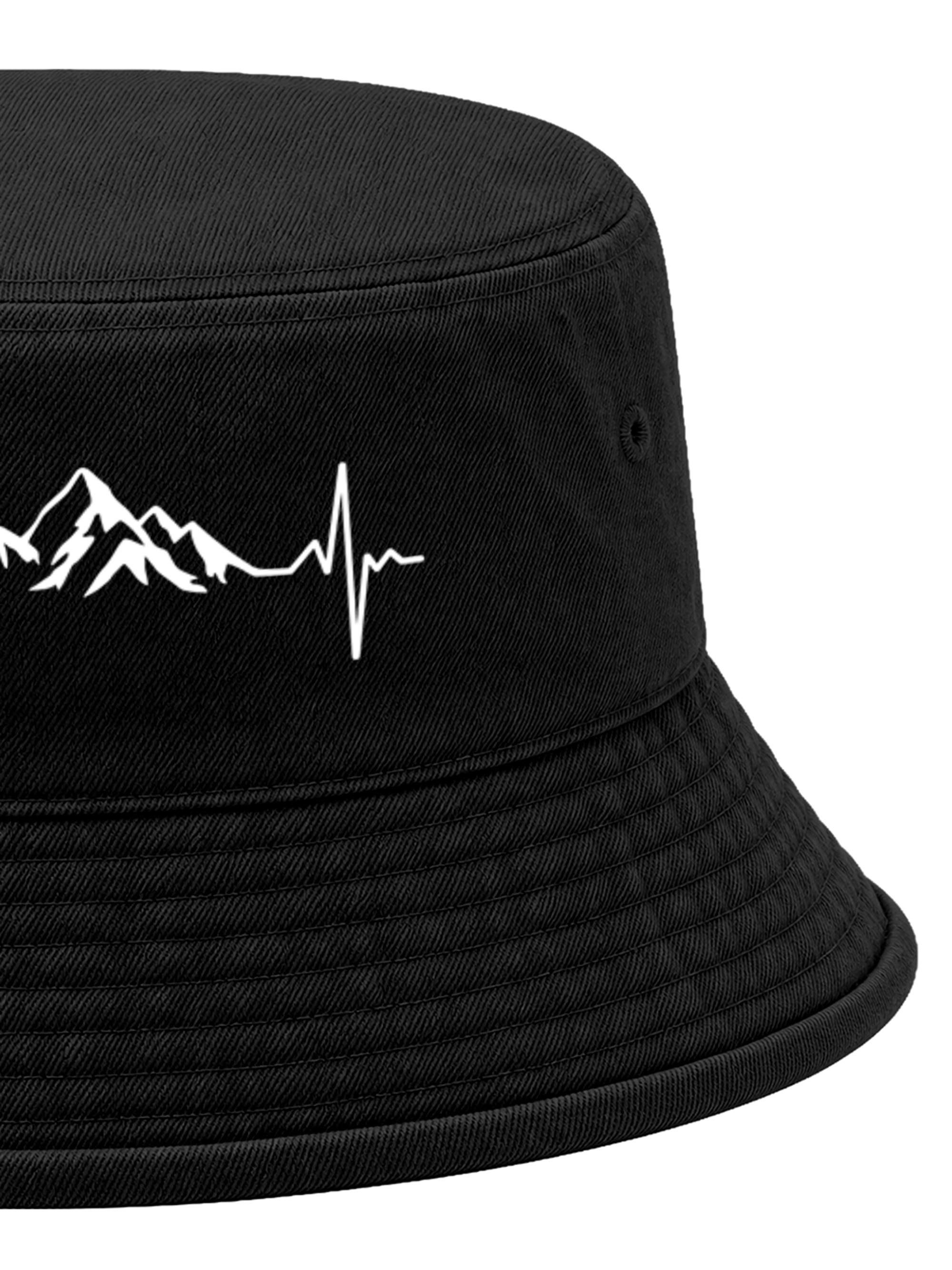Neverless Fischerhut Anglerhut mit Print Bergliebe Baumwolle Bucket Hat Herren Damen – Bild 4 von 5