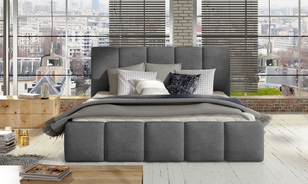 Xlmoebel Polsterbett Designer Doppelbett Luxus 180x200cm Hotel-Style (Doppelbett, Doppelbett 180x200), Made in Europa