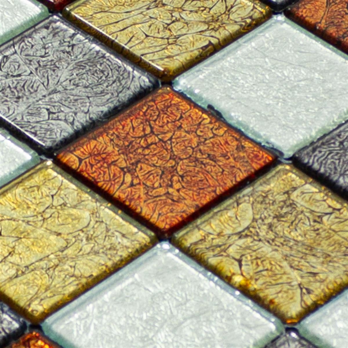 Mosafil Mosaikfliesen Glasmosaik Fliesen Curlew Q48 4mm, Glas 30.000x30.000, rot-braun, Wasserfest