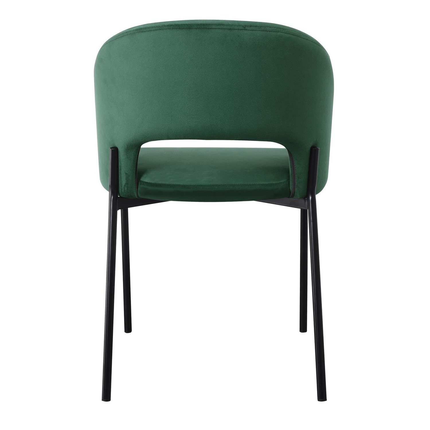 Rückenöffnung Set Samt-Bezug Esszimmerstuhl Stühlen, St), grün | Ideas grün mit Metallbeine 4er 4 Cosy Home Esszimmerstühle 4 4 aus (Set Stühlen, Set schwarz mit aus