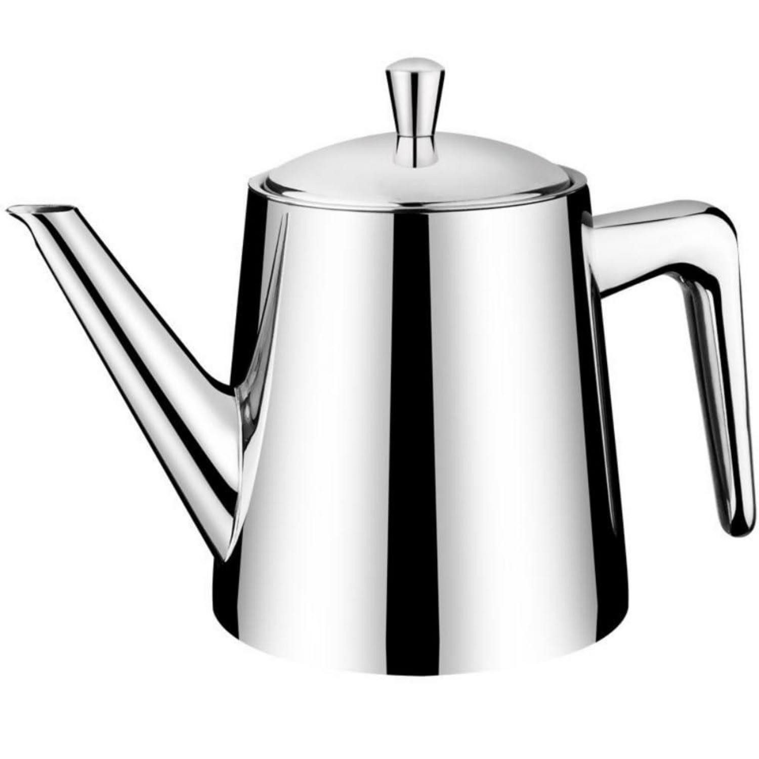 LuxusKollektion Teekanne Teekanne Kaffeekanne 1,5L Silber Hochglanz