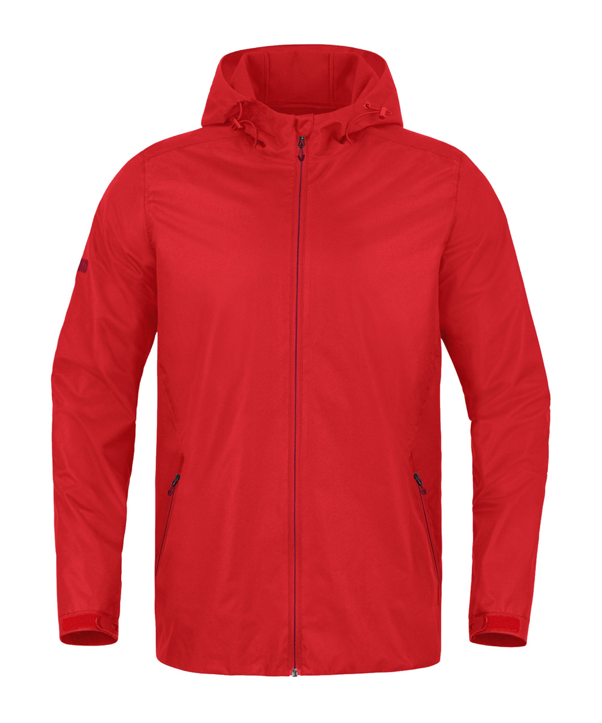 Jako Allwetterjacke Allround Allwetterjacke Hell (1-St) Kapuze_Kordelzug