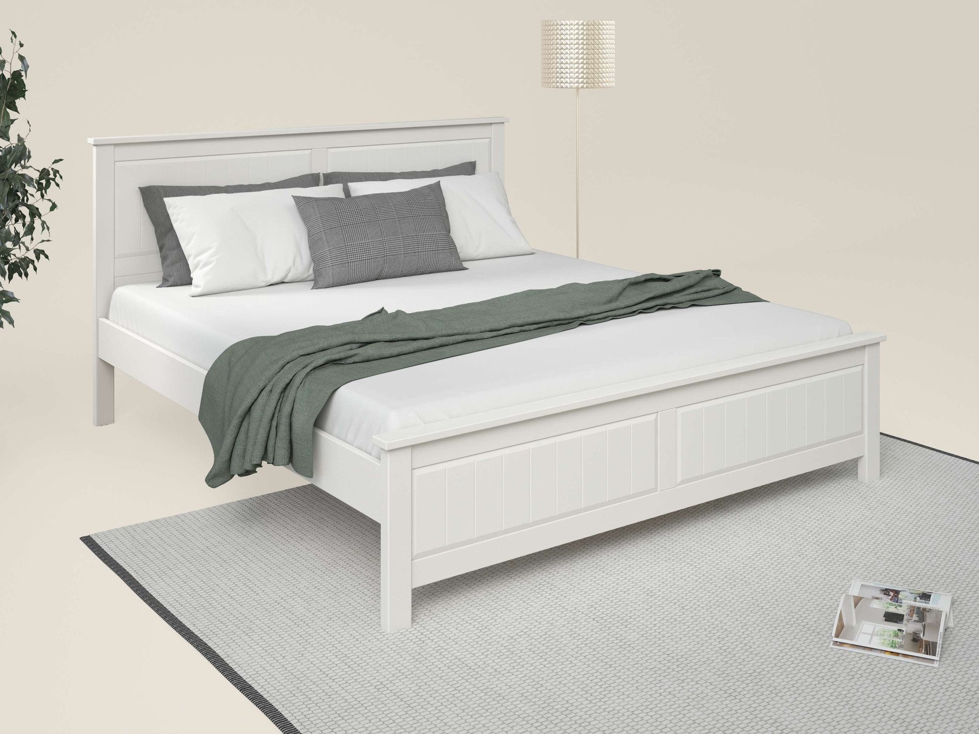 OTTO home Massivholzbett Northwood, Landhausstil, mit Lamellen und Kassette günstig online kaufen