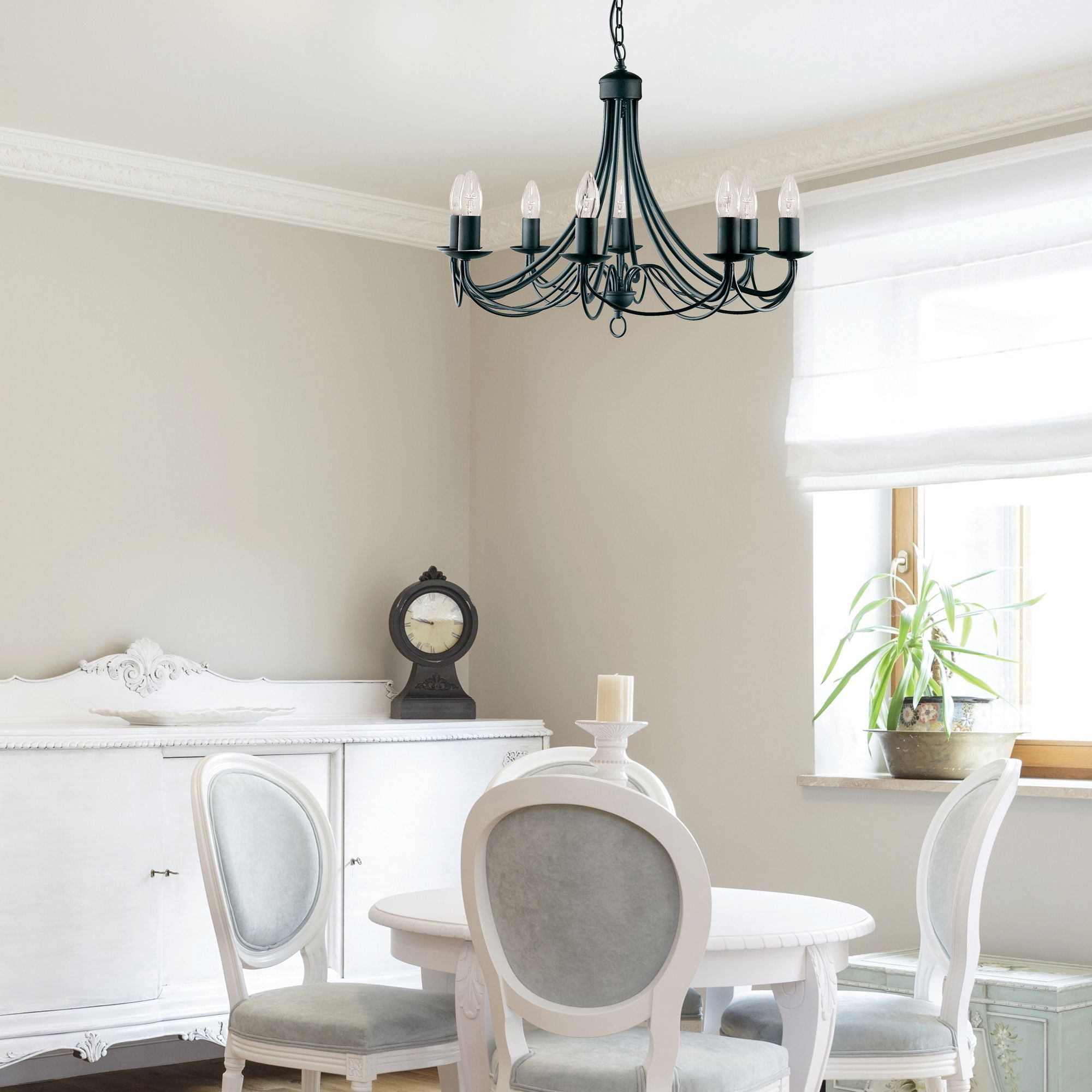 Searchlight Kronleuchter Maypole 8Lt Pendant, Leuchtmittel wechselbar günstig online kaufen