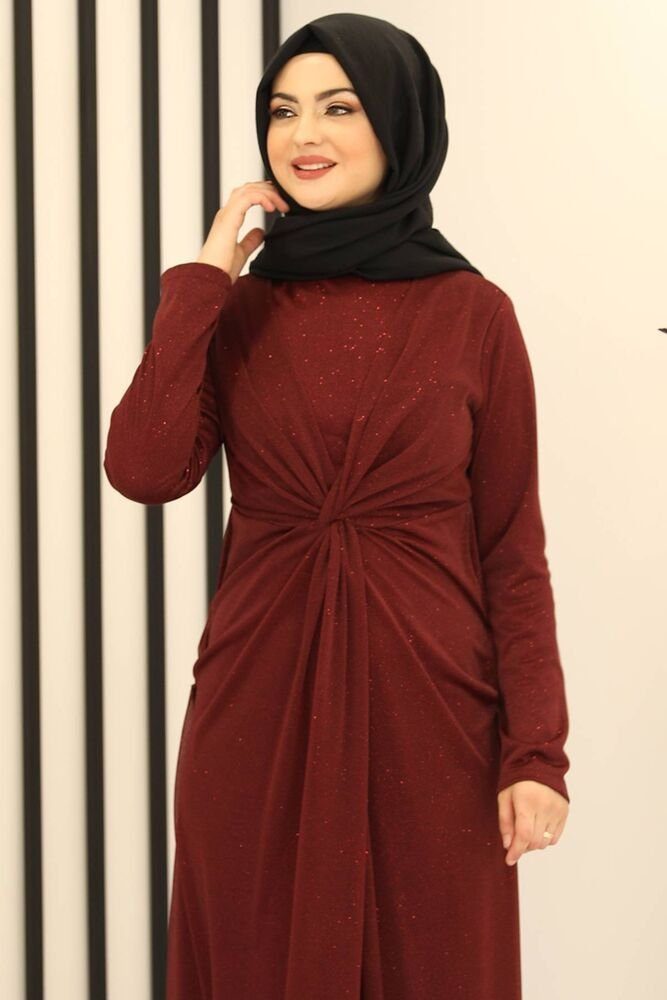 Modavitrini Abendkleid Damen Maxikleid Abiye Abaya Hijab Kleid Modest Fashi günstig online kaufen