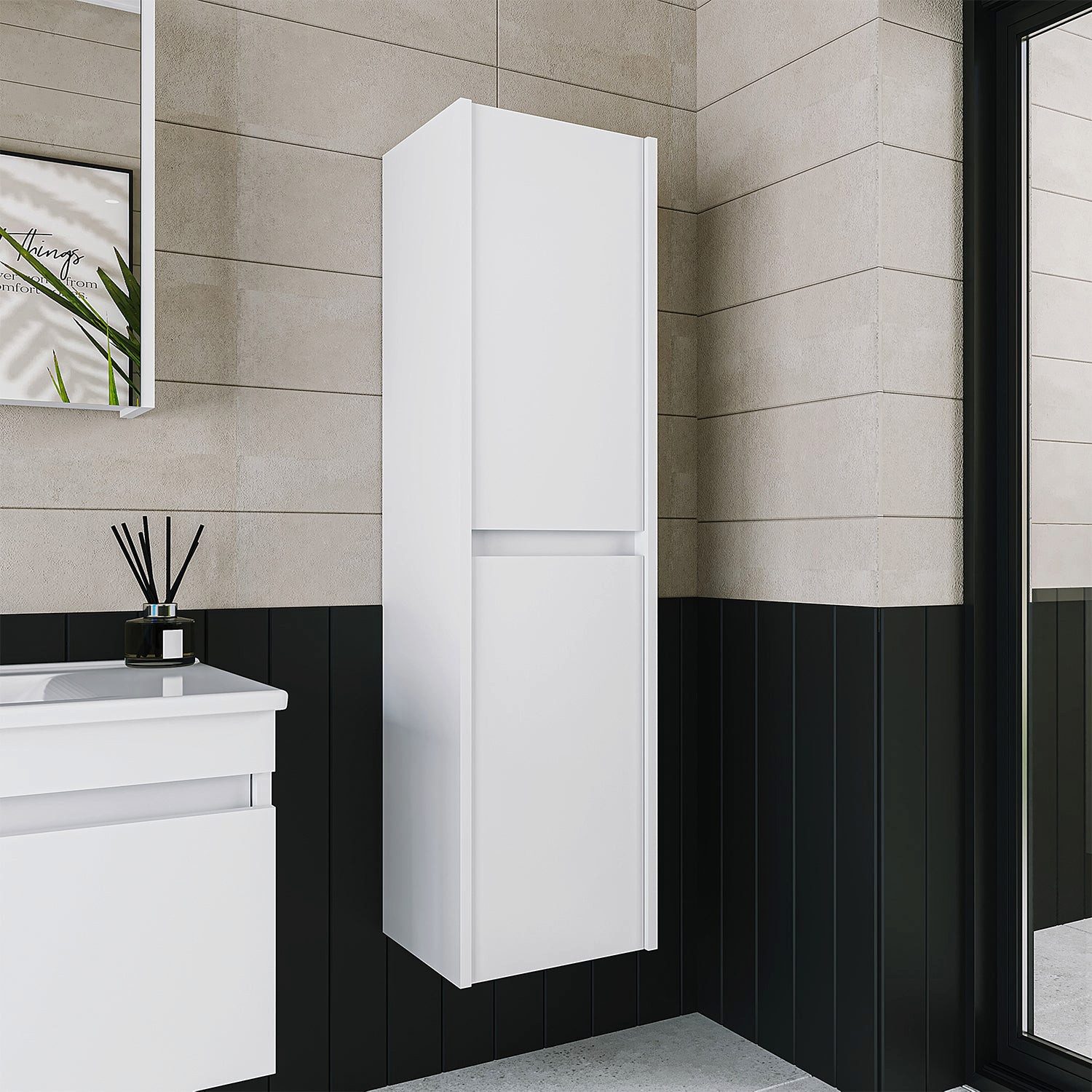 Roomart Badmöbel-Set, (Roomart, Badezimmermöbel, Hochschrank Badregal, günstig online kaufen