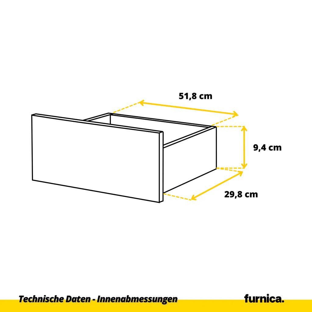 Furnica Kommode GABRIEL 8 Schubladen Anthrazit Grau H92cm B120cm T33cm