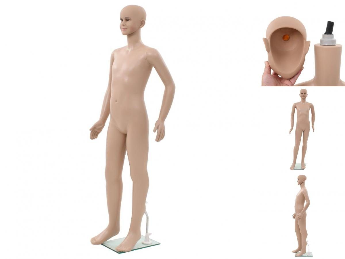 Schneiderpuppe Kinder-Schaufensterpuppe mit Glassockel Beige 140 cm