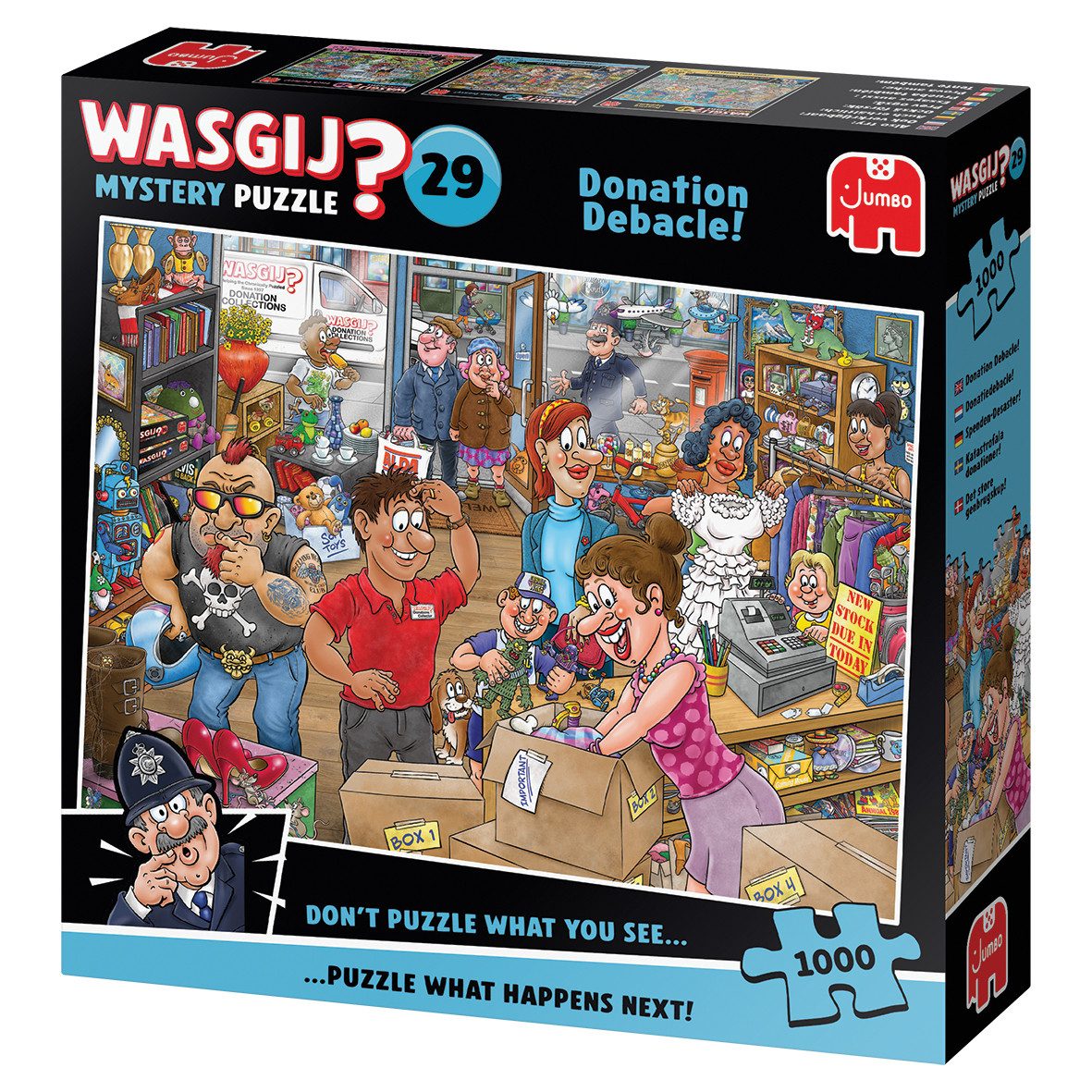 Jumbo Spiele Puzzle Wasgij Mystery 29 - Spenden Debakle 1000 Teile Puzzle, günstig online kaufen