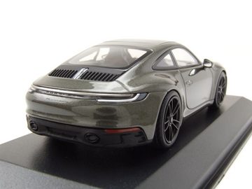 Minichamps Modellauto Porsche 911 992 Carrera 4 GTS 2019 grün metallic Modellauto 1:43 Minic, Maßstab 1:43
