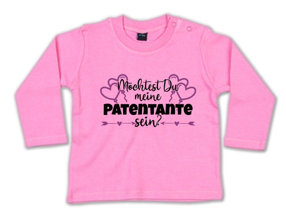 G-graphics Longsleeve Möchtest Du meine Patentante sein? Baby Sweater, Baby Longsleeve T, mit Spruch / Sprüche, mit Print / Aufdruck, Geschenk zu jedem Anlass