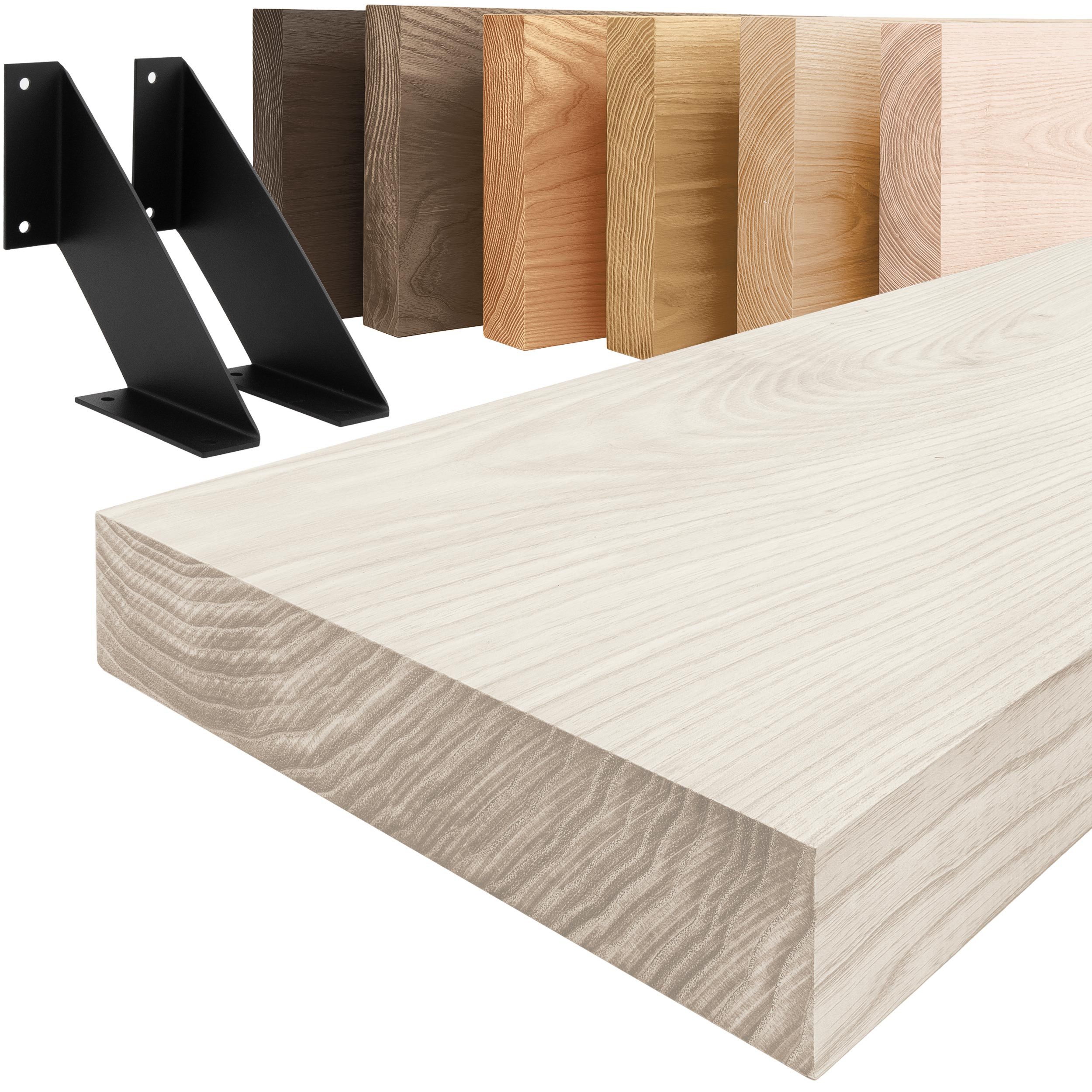 LAMO Manufaktur Wandregal mit schwarzem Vintage günstig online kaufen