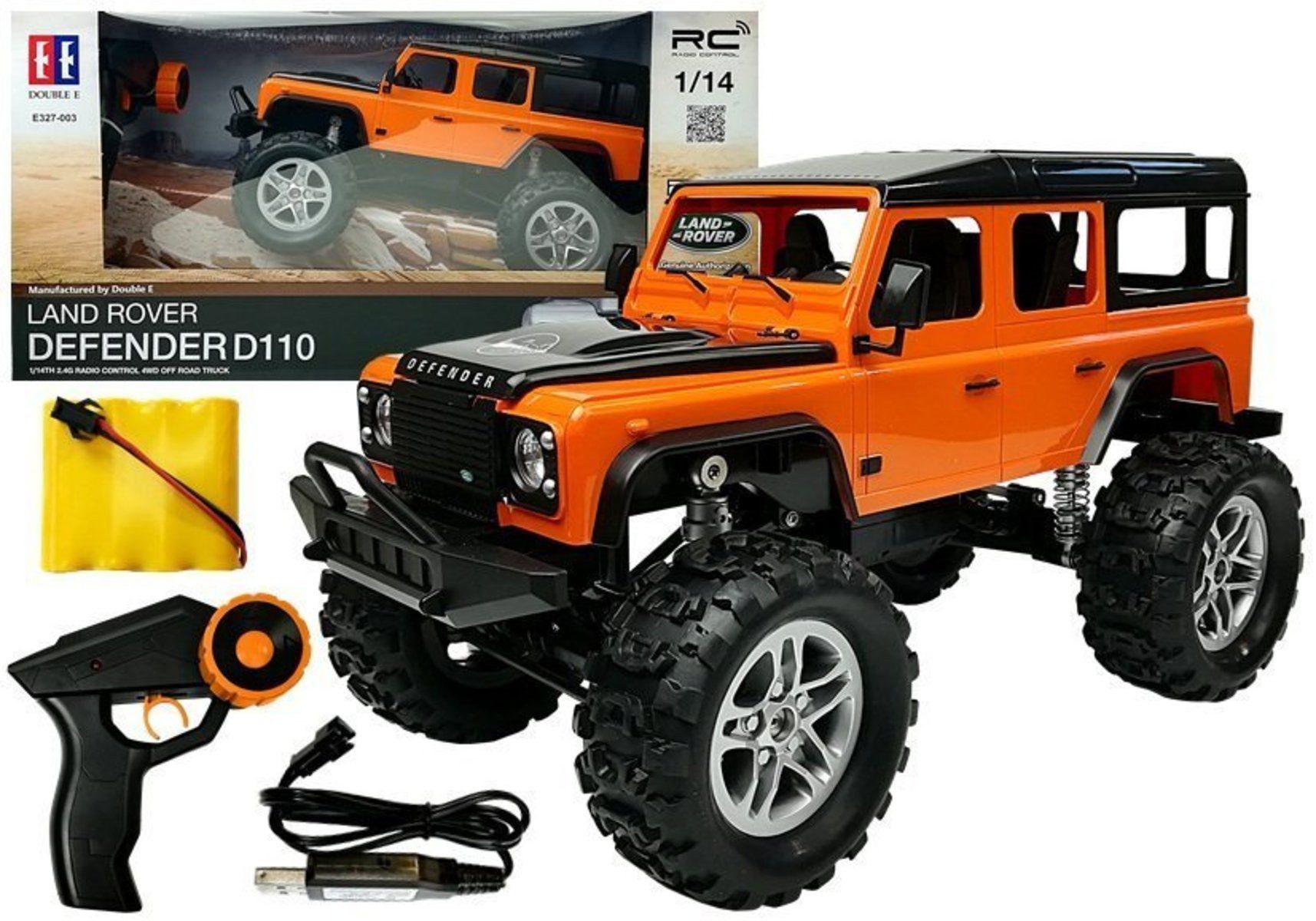 Wisam RC-Auto Ferngesteuertes Auto Land Rover Defender R / C Orange 1:14