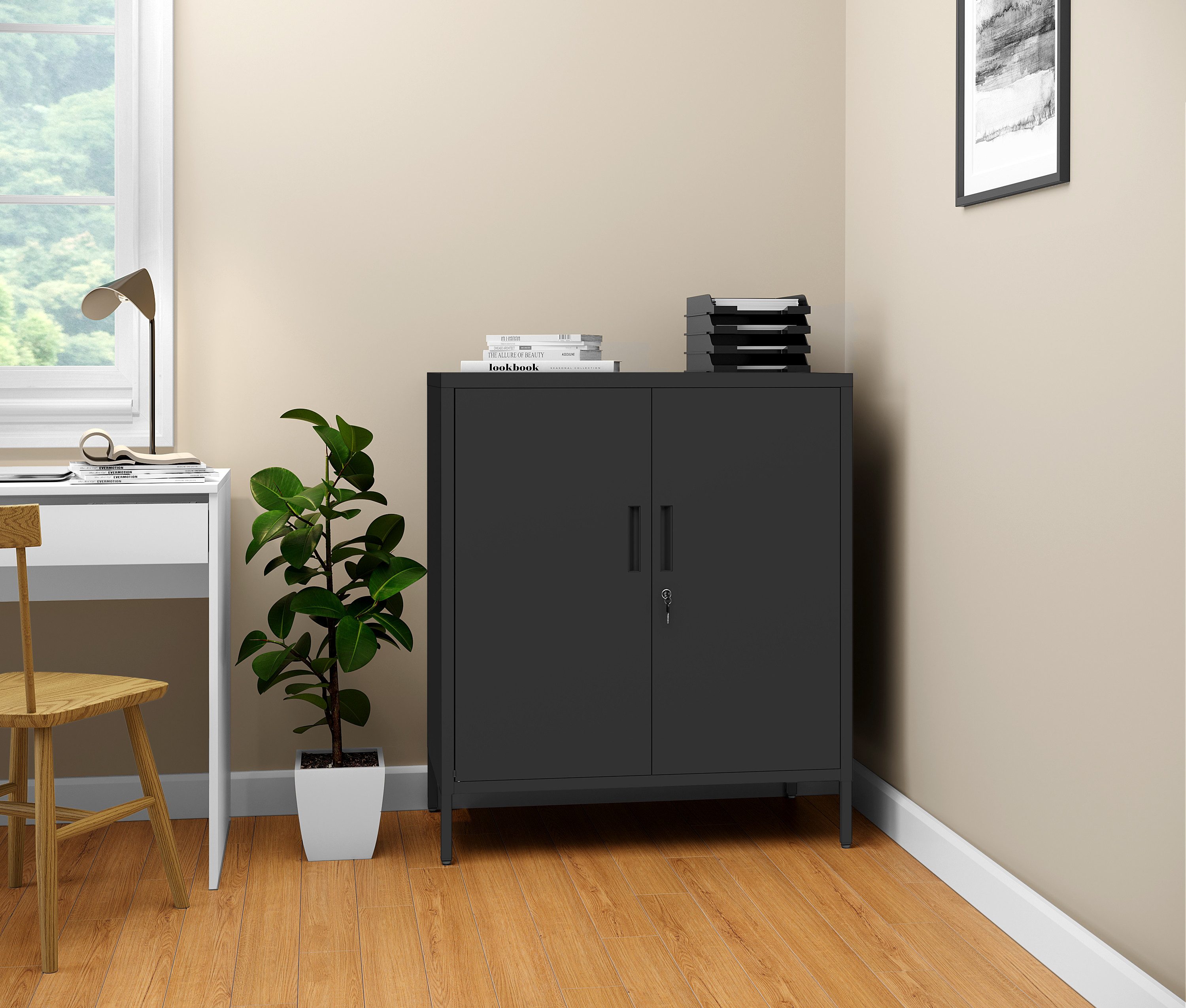 STEELSØN Aktenschrank Regulus (schwarz, mit Füßen) günstig online kaufen