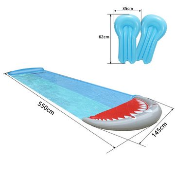 Bettizia Wasserrutsche Wasserrutsch Wasserrutschbahn Kinder Bauchrutsche Rasen PVC 5.5*1.45m, L x B: 5.5*1.45m