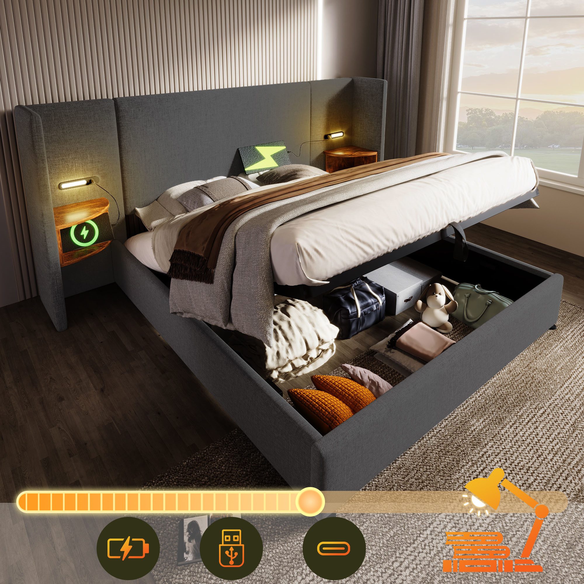 STILVORA Polsterbett Bettgestell 180×200 Doppelbett mit günstig online kaufen